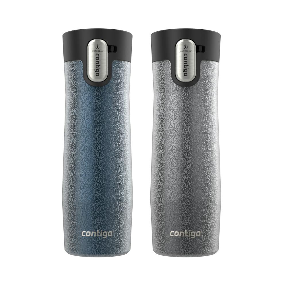 Contigo® West Loop 3.0 Stainless Steel Travel Mug with AUTOSEAL® Lid, 20oz, 2-Pack - Crystal Blueberry & Crystal Sake