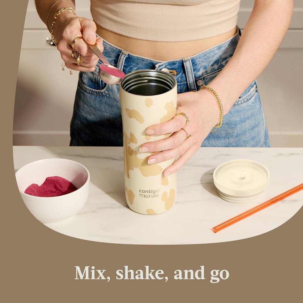 Contigo® x Ally Love Streeterville 2.0 Stainless Steel Tumbler with Straw, 24oz - Oatmilk