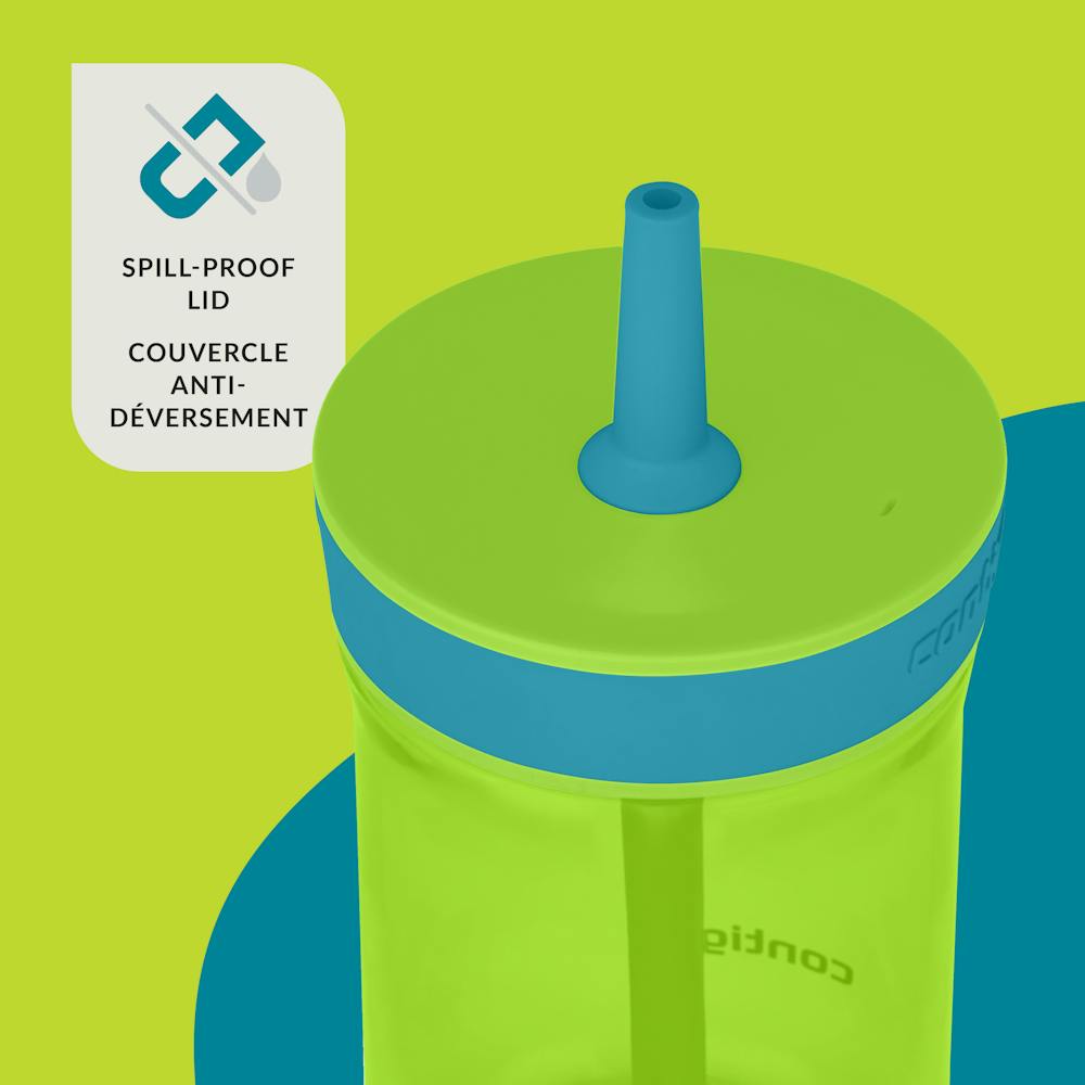 Contigo® Kids Leighton Spill-Proof Tumbler with Straw, 14 oz - Cool Lime Juniper