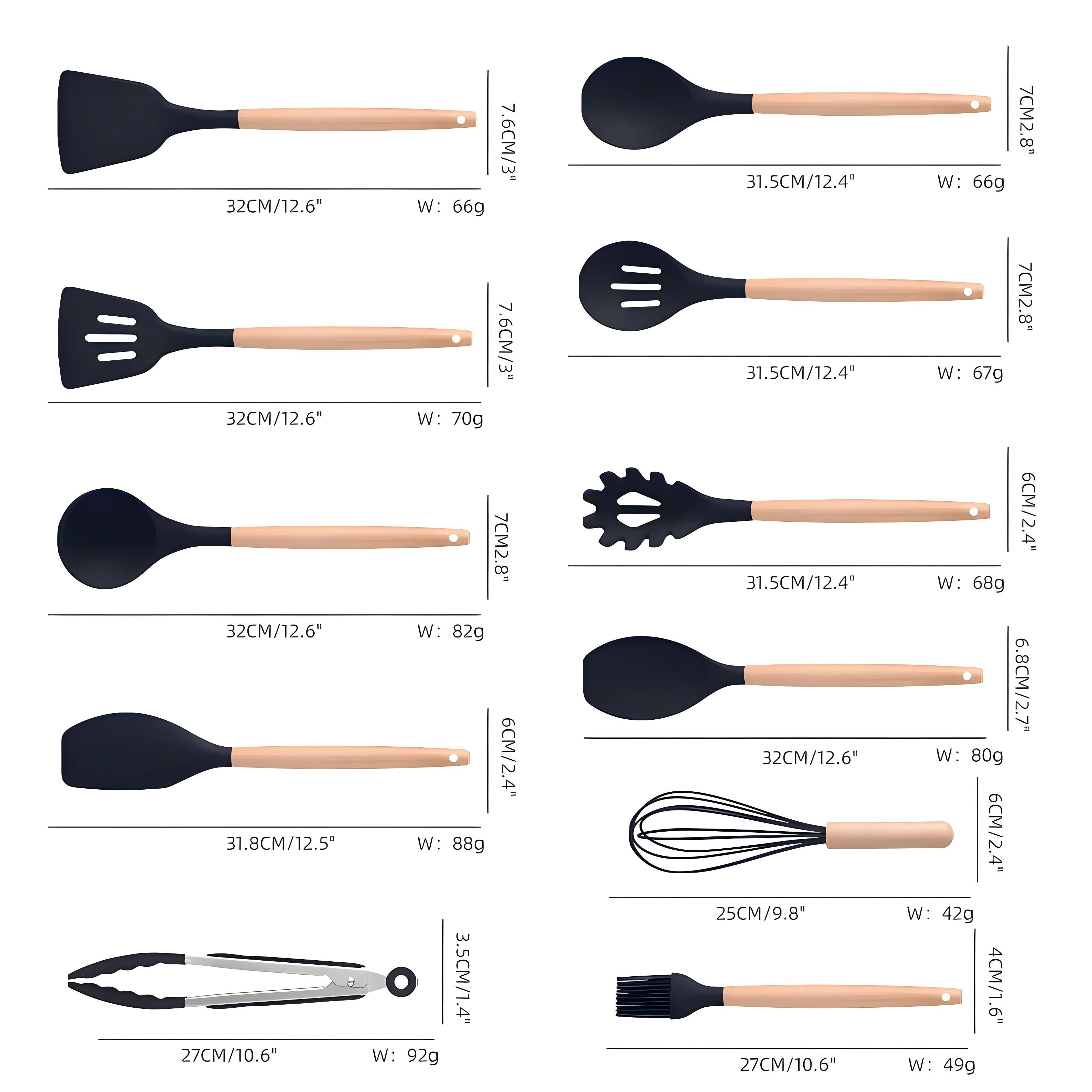 Kitchen Utensils Set- 19 Pcs Silicone Cooking Utensils Set for Nonstick Cookware-Silicone Spatulas Set, Kitchen Gadge...