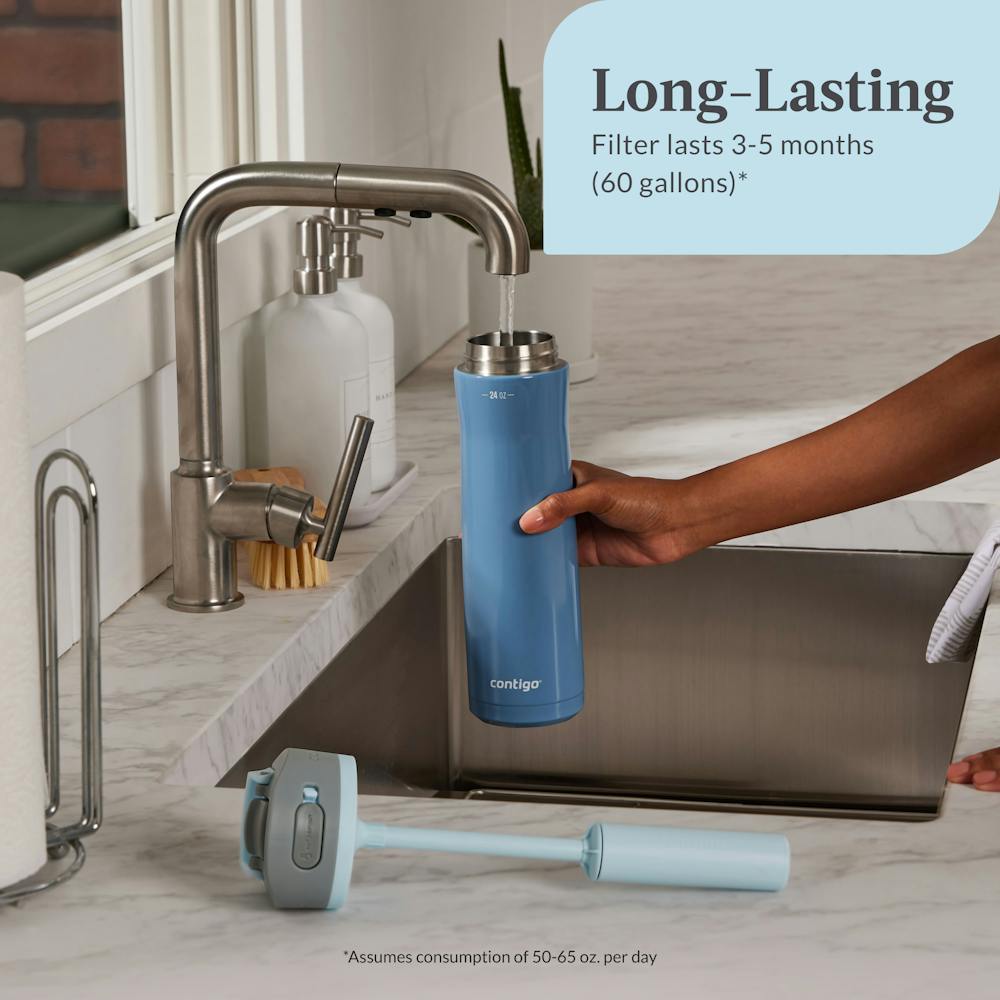 Contigo® Replacement Filter for Wells Water Bottle with Filtration Straw, 1-Pack - Purity