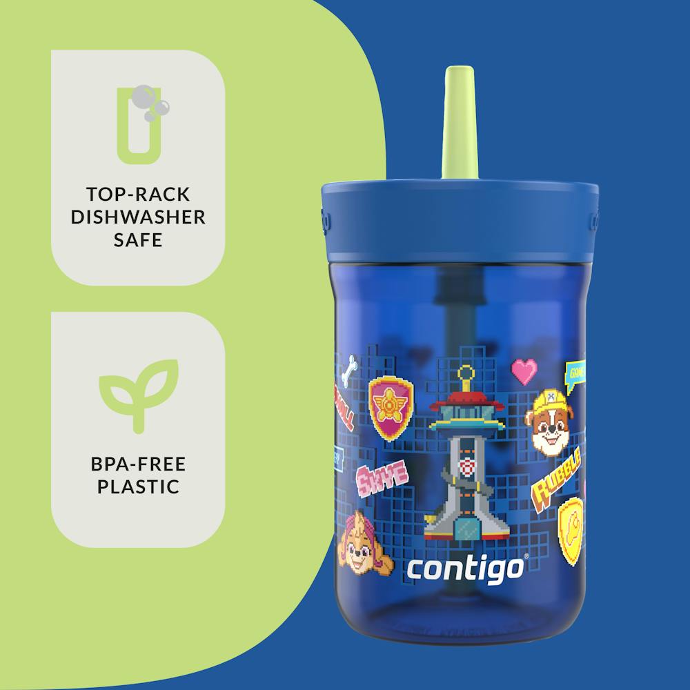 Kids Leighton Spill-Proof Tumbler with Straw, 14oz. - Power Pups Blue