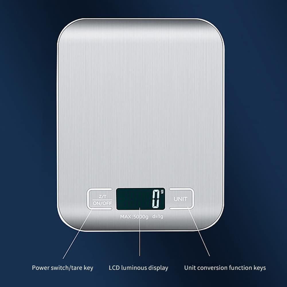 Food Scale Digital Kitchen Scale with 1g/0.05oz Precise Graduation, 5 Units LCD Display Scale for Cooking/Baking in K...