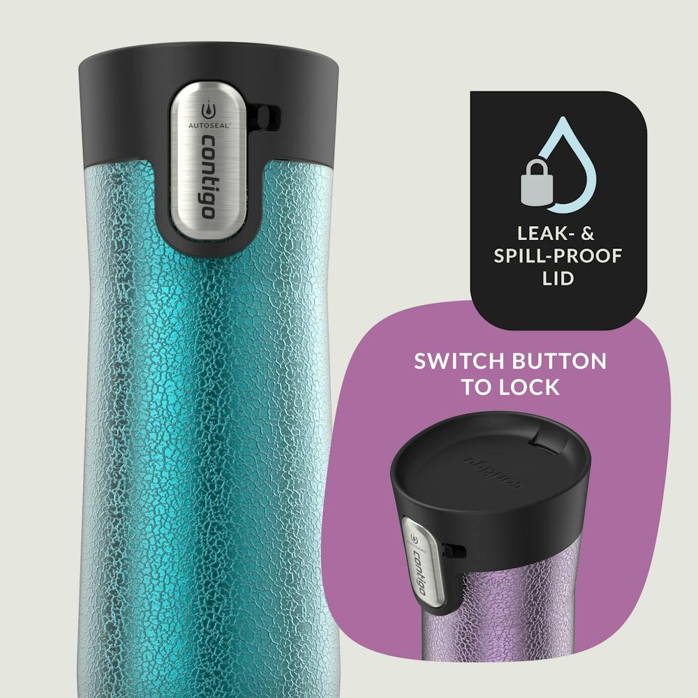 Contigo® West Loop 3.0 Stainless Steel Travel Mug with AUTOSEAL® Lid, 20oz, 2-Pack - Crystal Pansy & Crystal Juniper