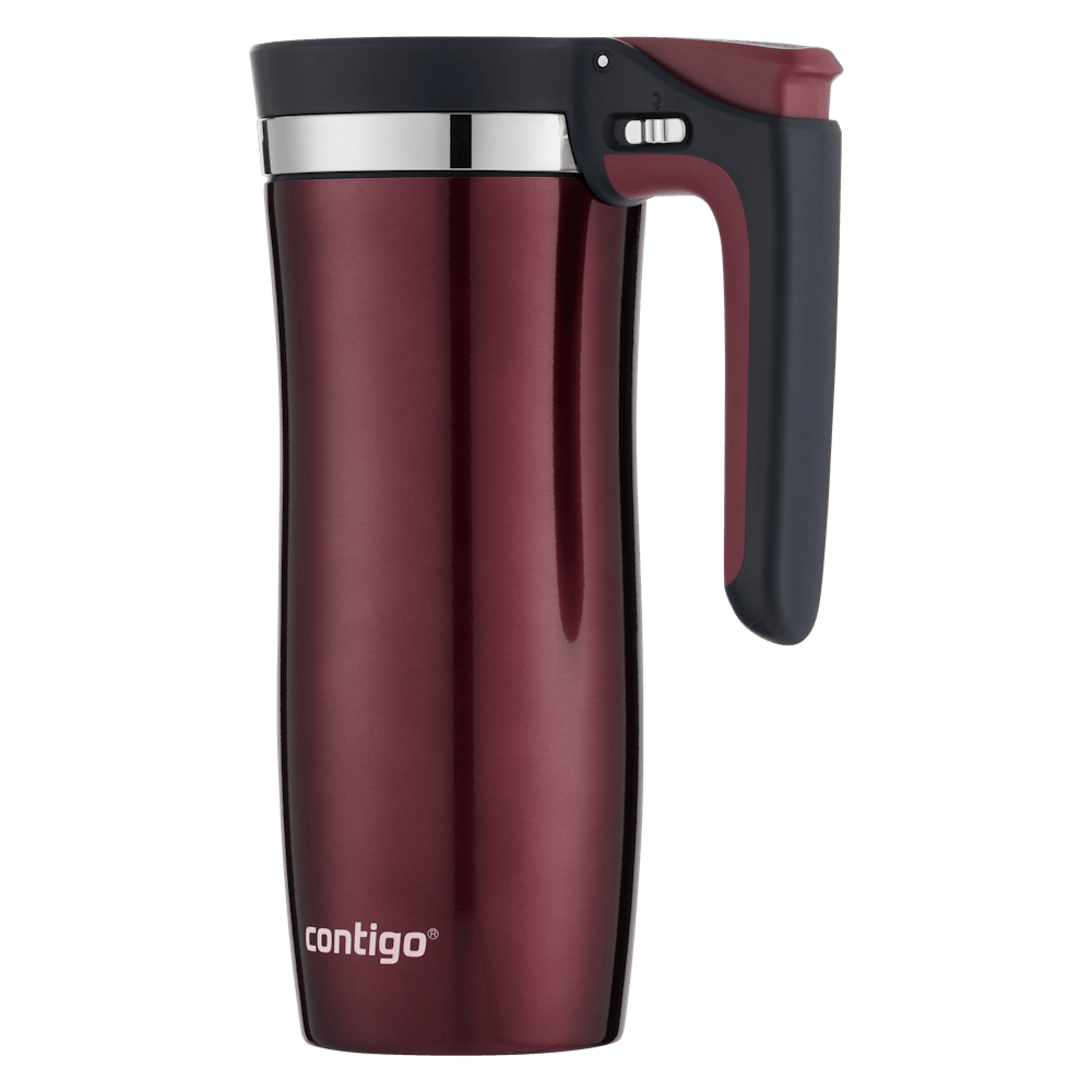 Contigo® Handled Stainless Steel Travel Mug with Easy-Clean AUTOSEAL® Lid, 16oz - Spiced Wine