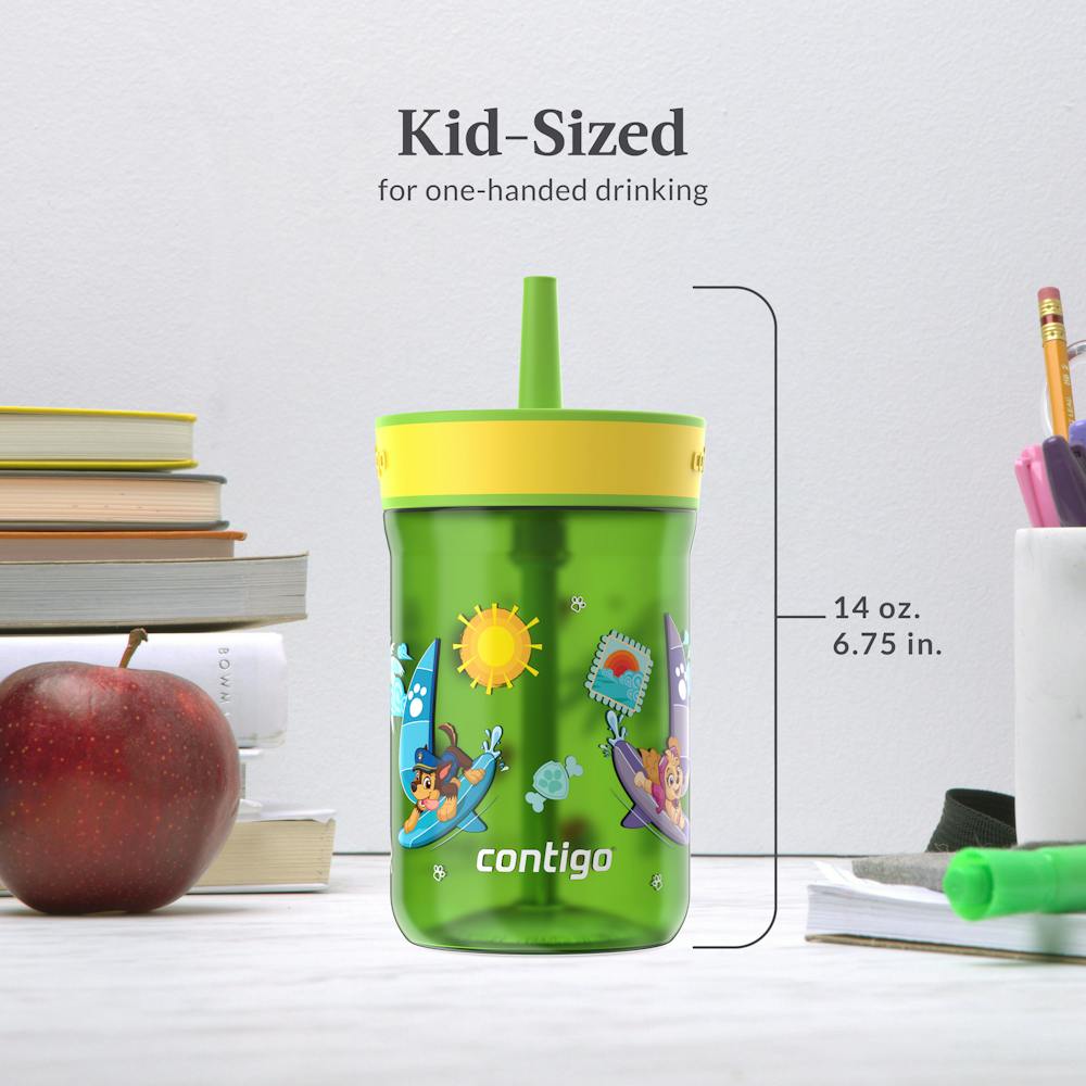 Contigo® Kids Leighton Spill-Proof Tumbler with Straw, 14 oz, 2pk - Cool Lime & Glacier