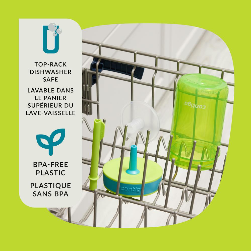 Contigo® Kids Leighton Spill-Proof Tumbler with Straw, 14 oz - Cool Lime Juniper