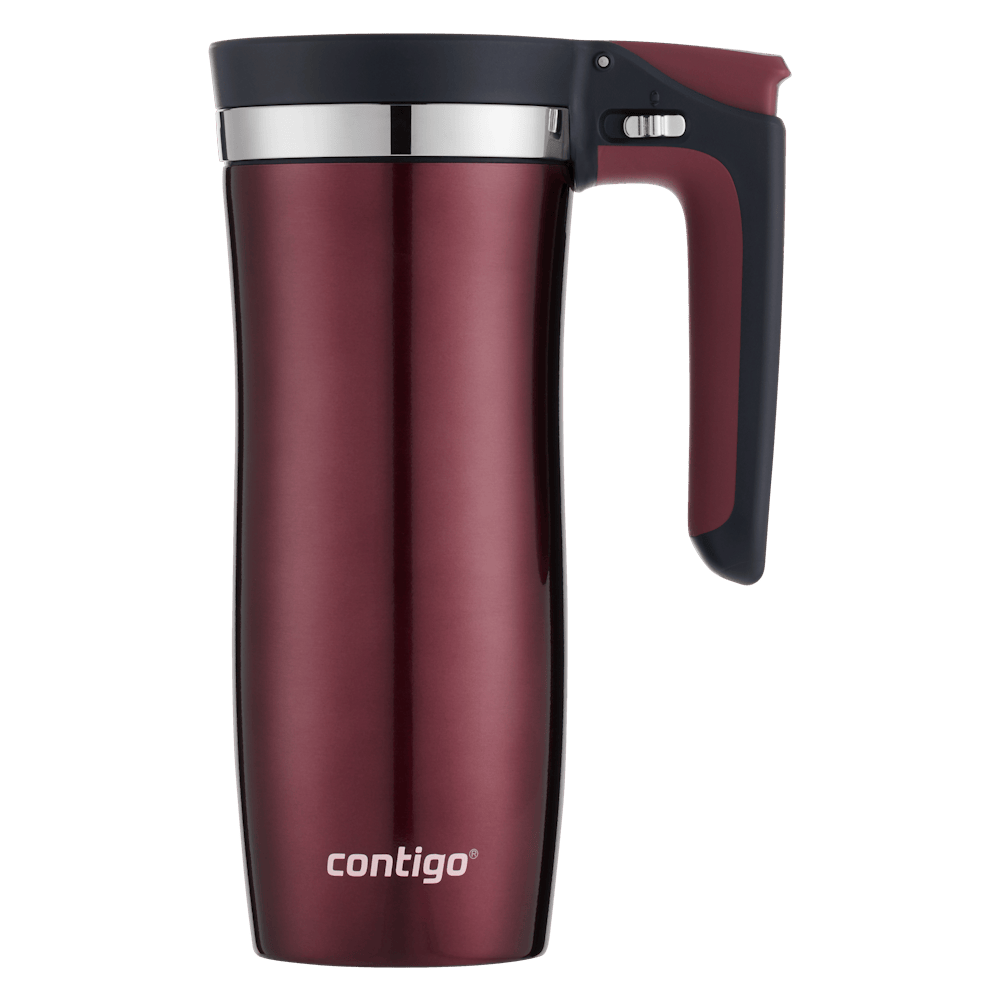 Contigo® Handled Stainless Steel Travel Mug with Easy-Clean AUTOSEAL® Lid, 16oz - Spiced Wine