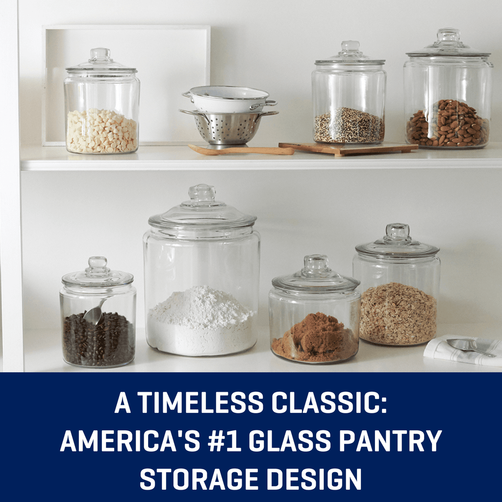 Glass Jar with Lid, 1/2 Gallon, Best Used for Pantry Jar Storage and Display
