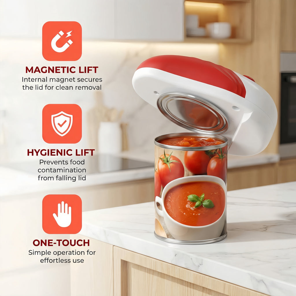 Opener for Seniors with Arthritis, Easy Hands-Free Use, Red