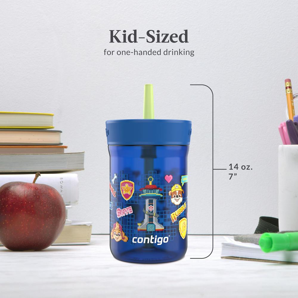 Kids Leighton Spill-Proof Tumbler with Straw, 14oz. - Power Pups Blue