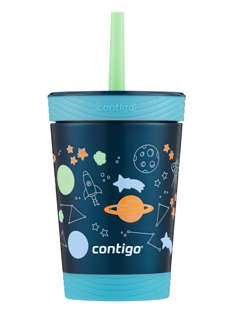 Kids Spill-Proof Stainless Steel Tumbler with Straw and THERMALOCK®, 12 oz - Cosmos