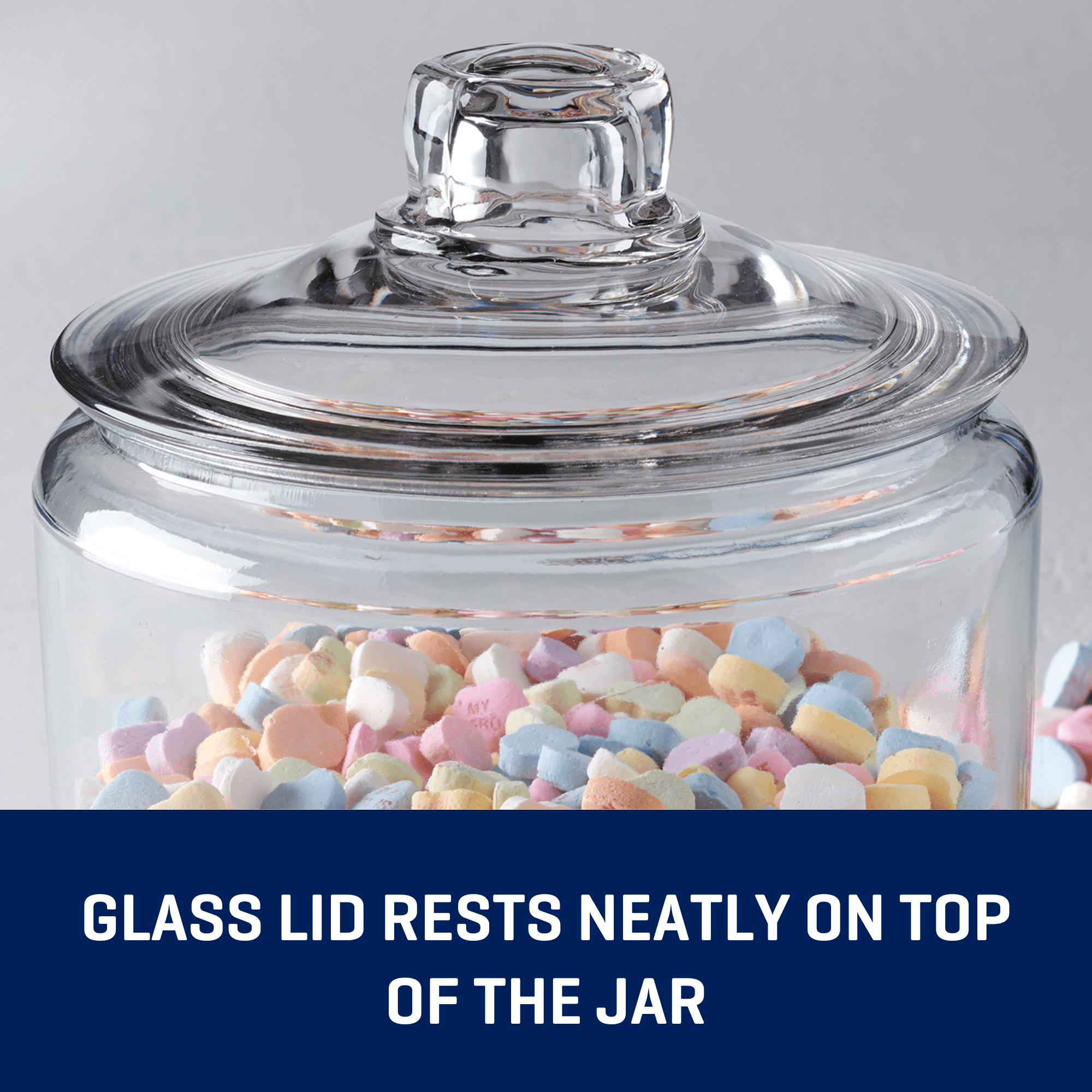 Glass Jar with Lid, 2 Gallon, Made for Pantry Jar Storage and Display