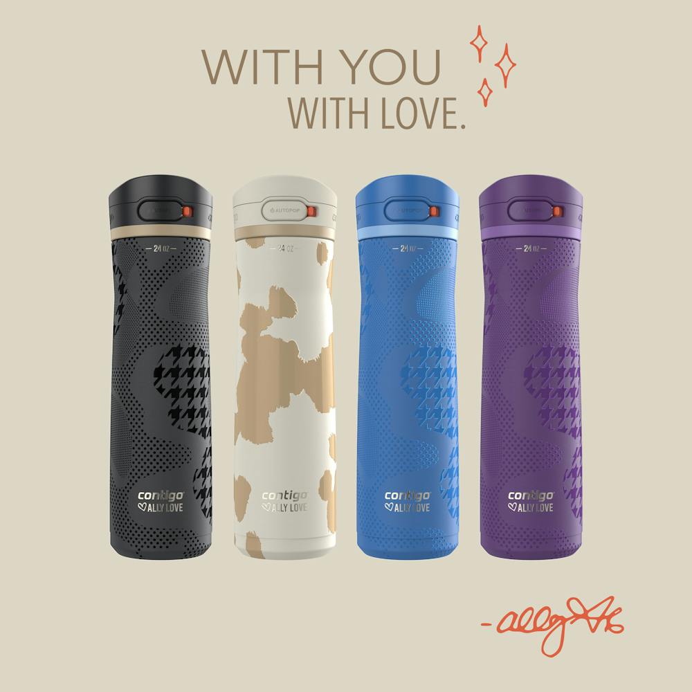 Contigo® x Ally Love Jackson Chill 2.0 Stainless Steel Water Bottle with AUTOPOP® Lid, 24oz - Violet