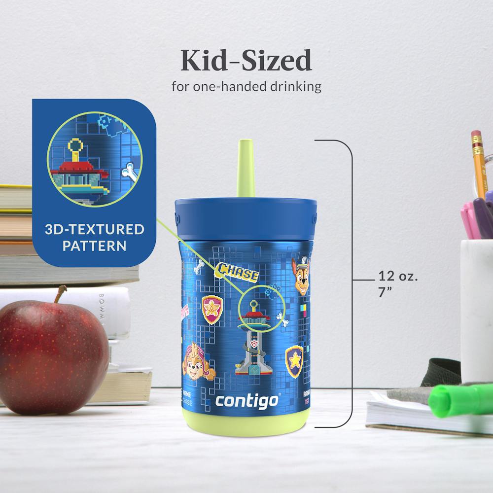 Contigo® Kids Leighton Spill-Proof Stainless Steel Tumbler with Straw, 12oz. - Power Pups Deep Blue