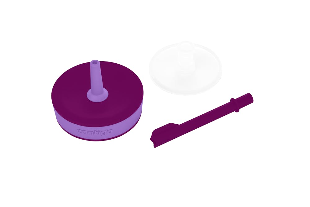 Contigo® Kids Leighton Spill-Proof Tumbler with Straw, 14 oz - Grape Amethyst with Tulips