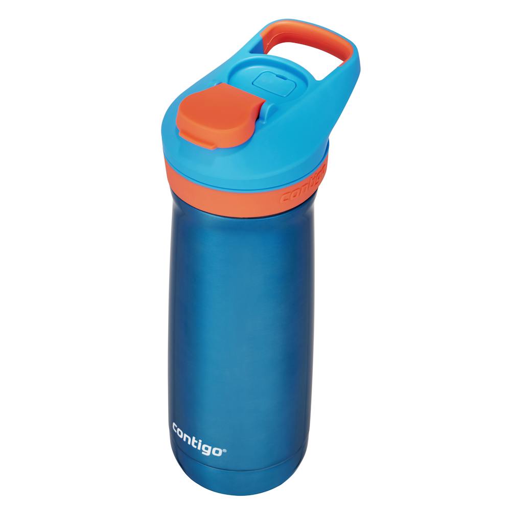 Contigo® Kids Casey Water Bottle with AUTOSEAL® Lid, 13oz - Blue Poppy with Coral