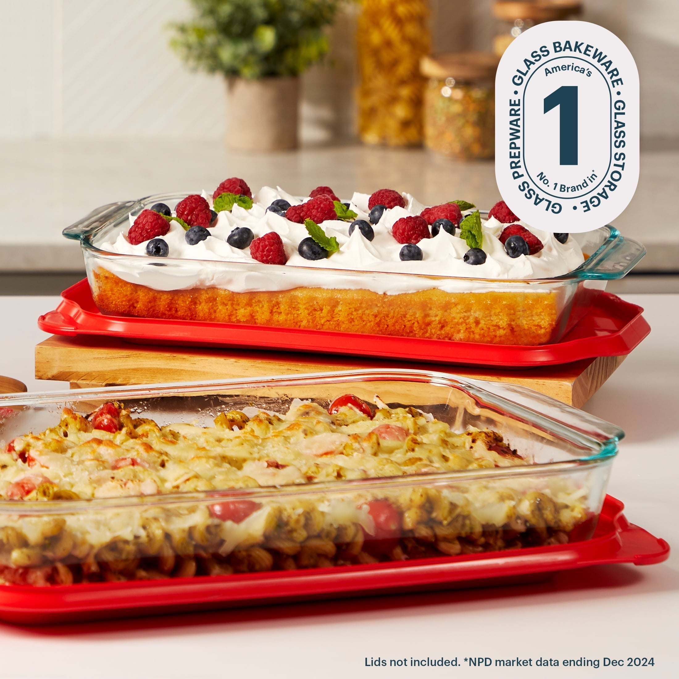 Basics 2 Piece Bakeware Value Pack, 3qt and 2qt Oblongs