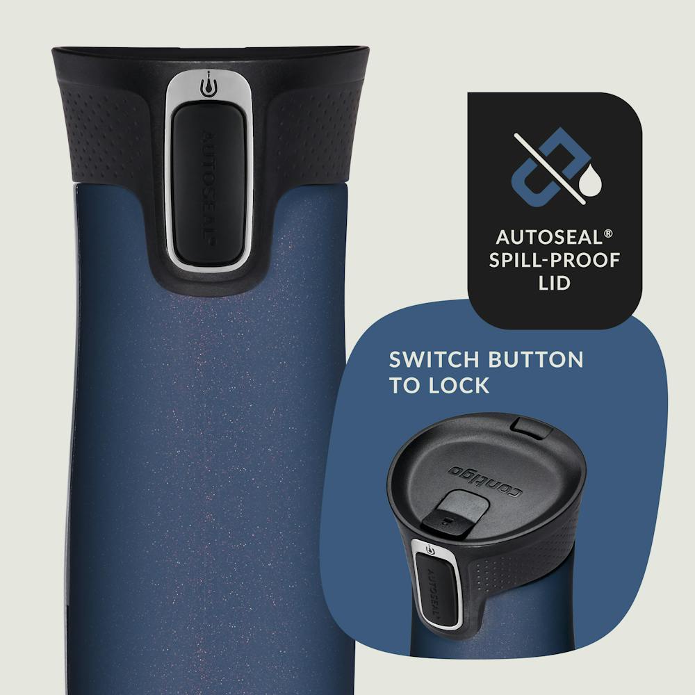 AUTOSEAL® West Loop Vacuum-Insulated Stainless Steel Travel Mug with Easy-Clean Lid, 20 oz - Midnight Berry