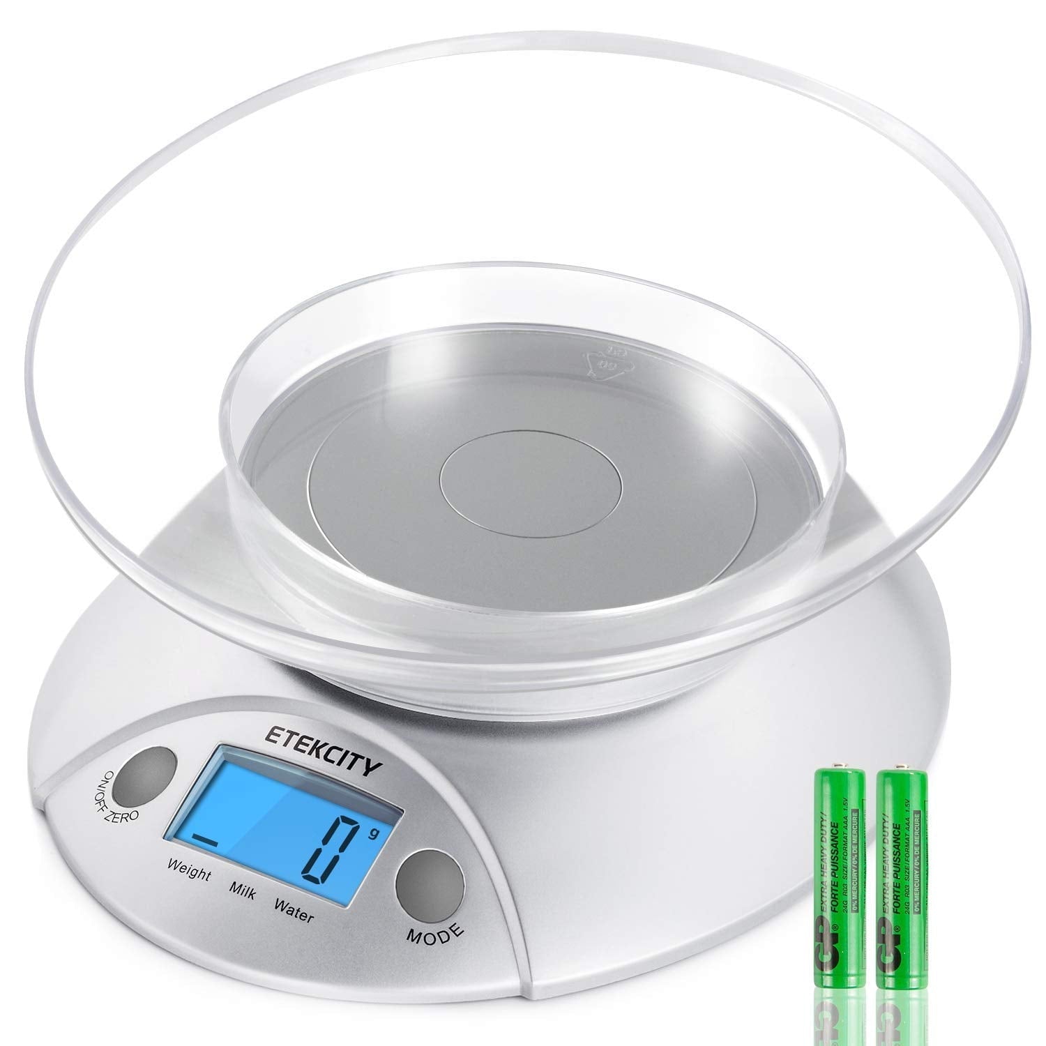 Food Kitchen Scale With Bowl, Digital Ounces and Grams for Cooking, Baking, Meal Prep, Dieting, and Weight L...
