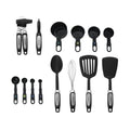 Professional 14-Piece Kitchen Tool and Gadget Kitchen Utensil Set in Black