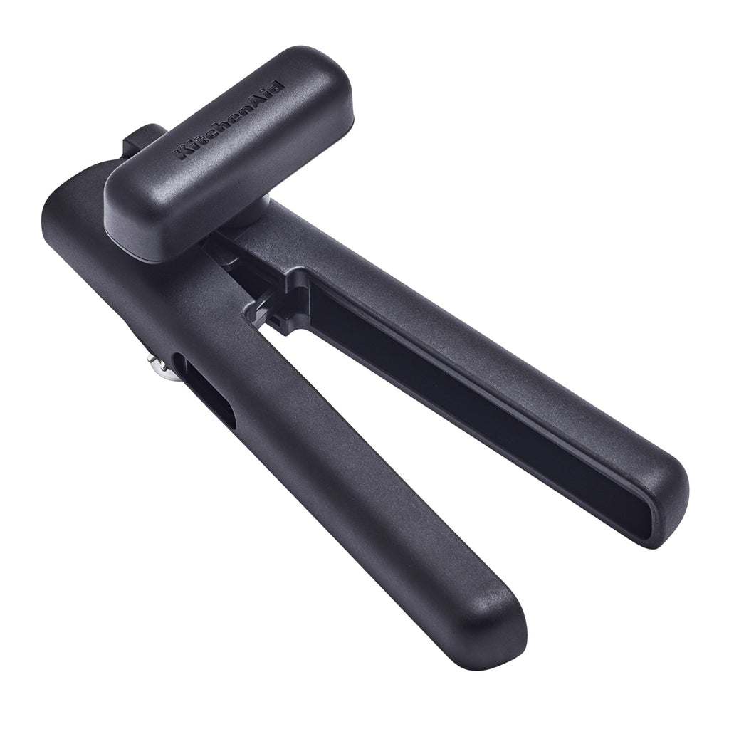 Stainless Steel Manual Can Opener with Locking Handles, Black