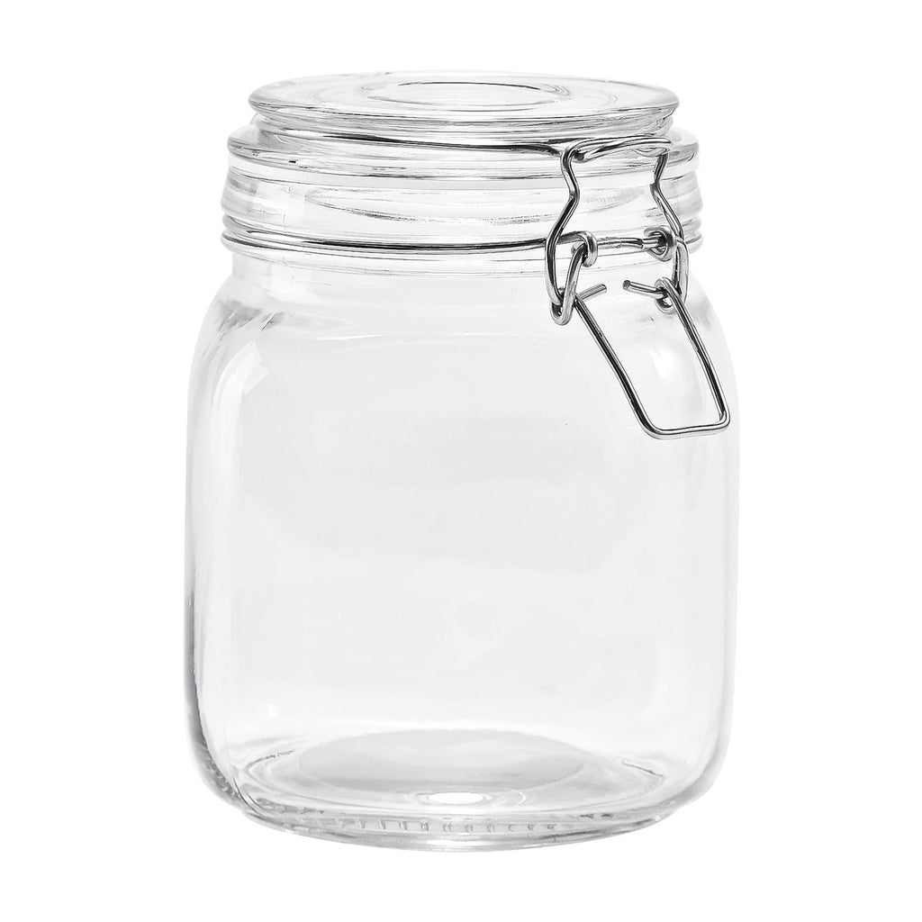 38 oz Glass Food Storage Jar Canister with Locking Airtight Lid, Kitchen Pantry Storage Container