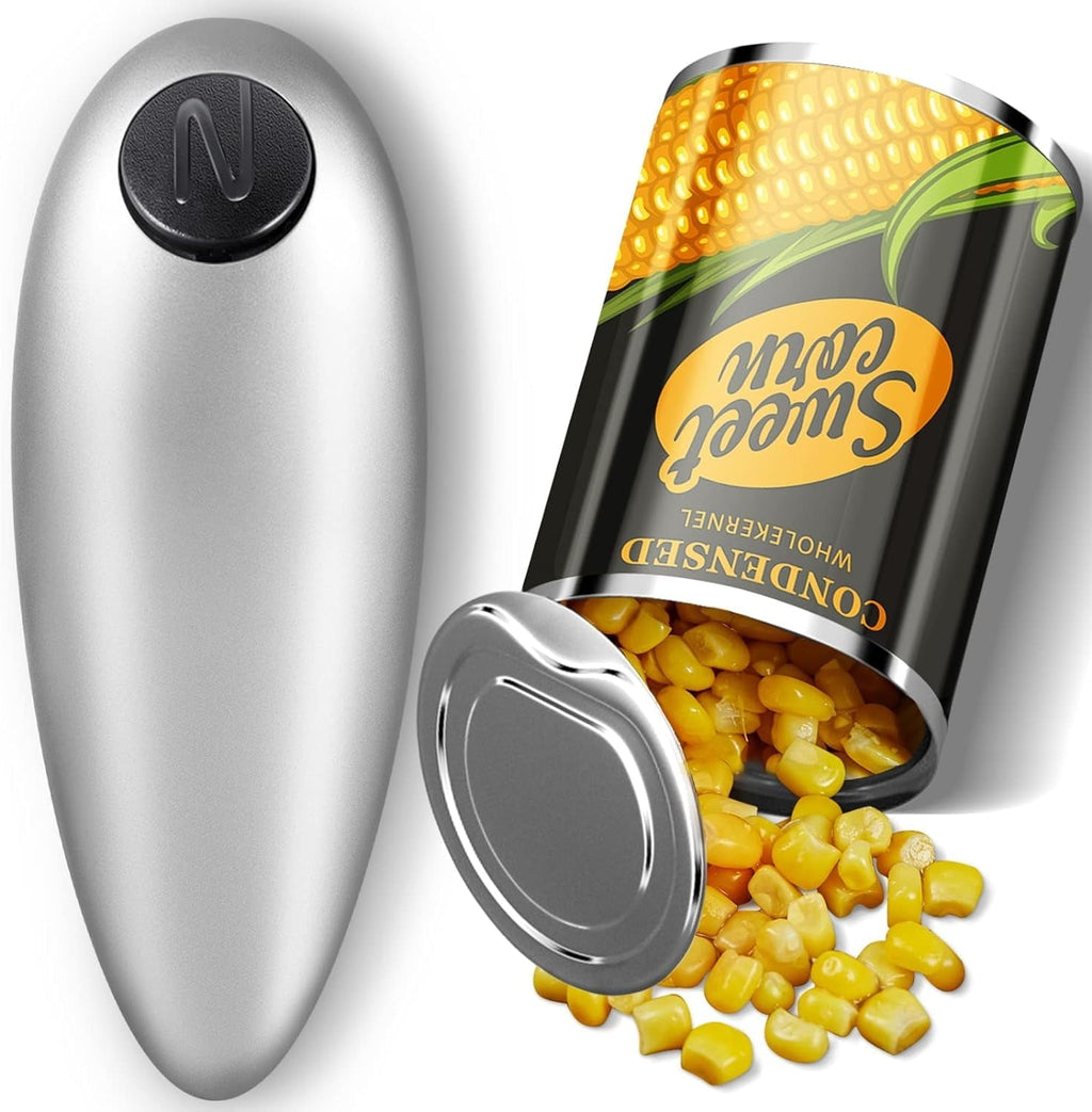 Electric Can Opener, One Touch Automatic with No Sharp Edges, Best Kitchen Gadget