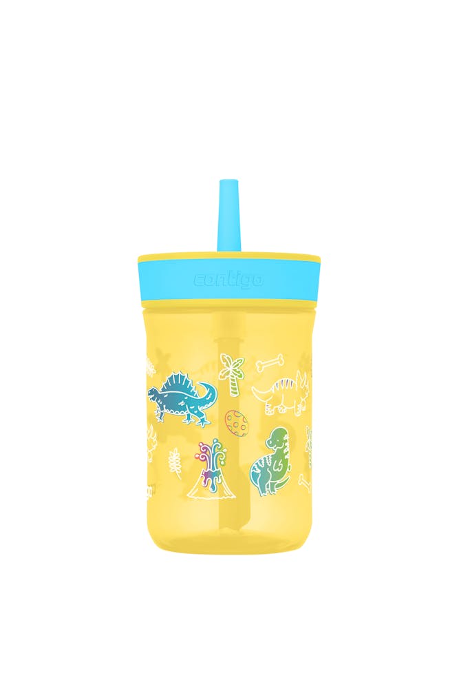 Contigo® Kids Leighton Spill-Proof Tumbler with Straw, 14 oz - Pineapple Blue Raspberry & Little Dinos