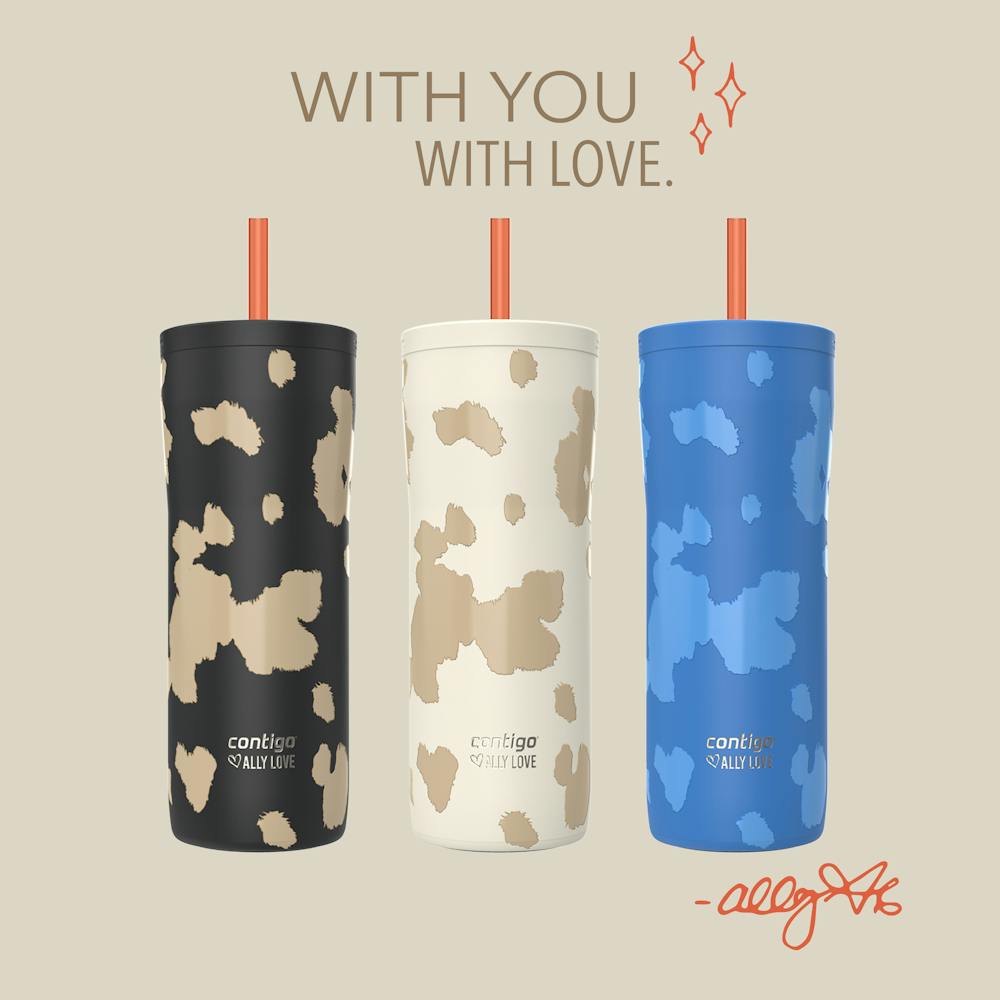 Contigo® x Ally Love Streeterville 2.0 Stainless Steel Tumbler with Straw, 24oz - Stellar Jay