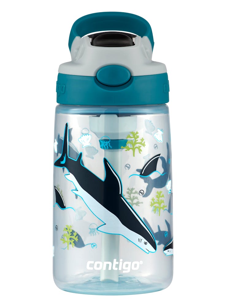 Contigo® Kids Straw Water Bottle with AUTOSPOUT® Lid, 14oz - Sharks 2