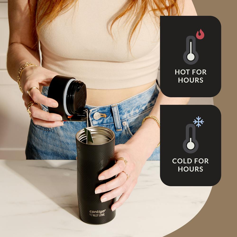 Contigo® x Ally Love West Loop 3.0 Stainless Steel Travel Mug with AUTOSEAL® Easy-Clean Lid, 16oz - Licorice