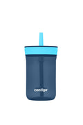 Kids’ Leighton Straw Tumbler with Spill-Proof Leak-Proof Lid, 14oz - Blueberry & Blue Raspberry