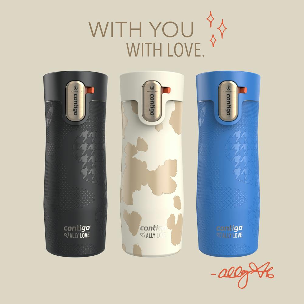 Contigo® x Ally Love West Loop 3.0 Stainless Steel Travel Mug with AUTOSEAL® Easy-Clean Lid, 16oz - Stellar Jay