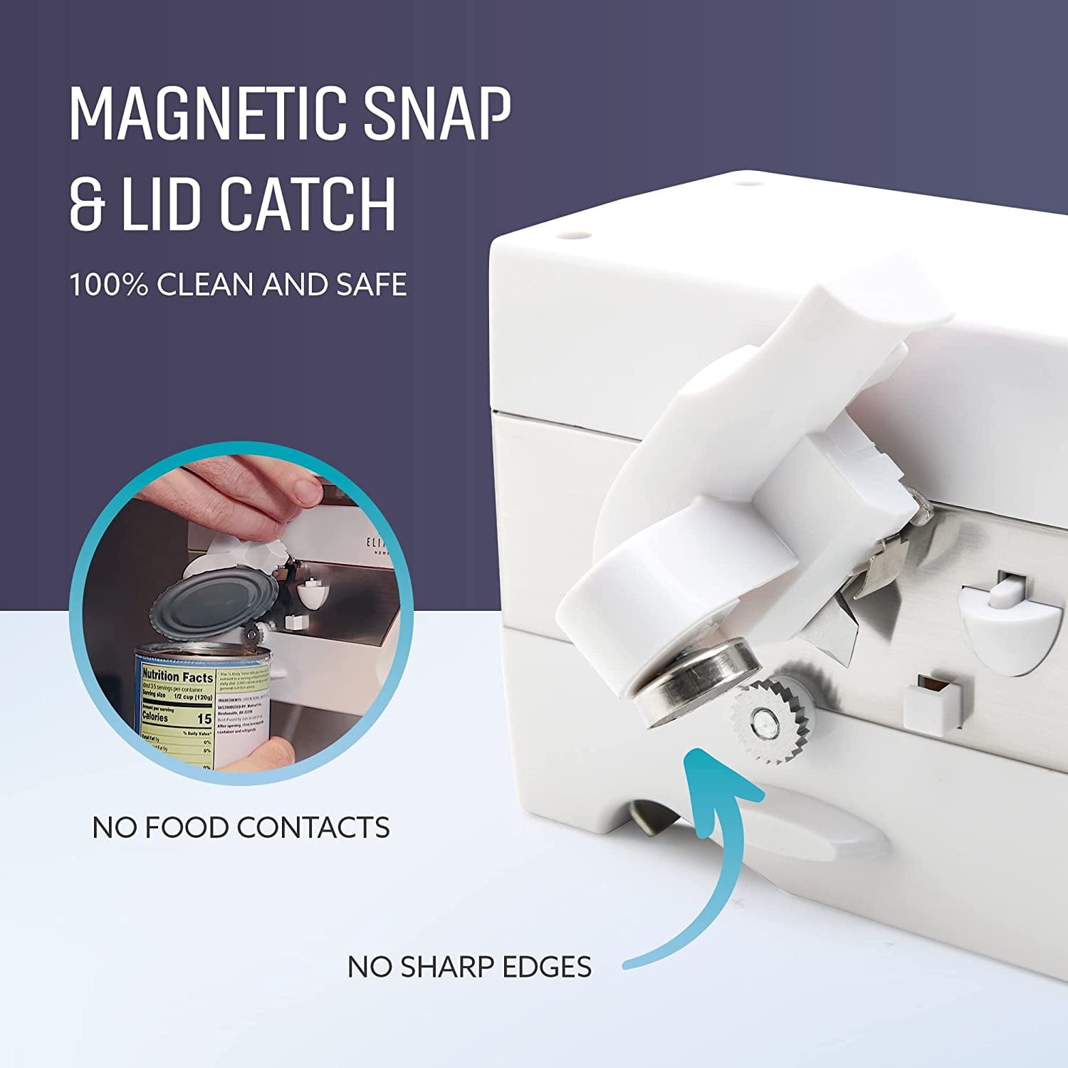 3 in 1 Under the Cabinet Electric Can Opener, Blade Sharpener, Bottle Opener, Under The Counter Mount, For Lar...