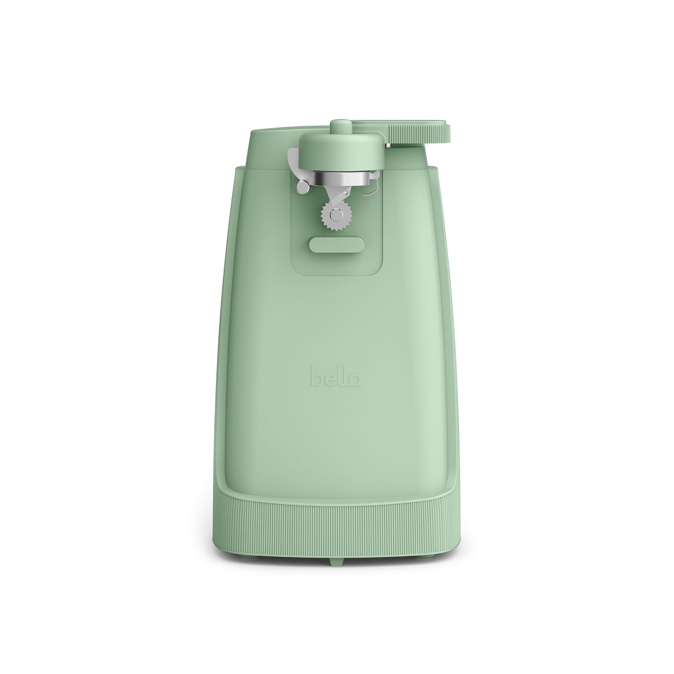 Electric Can Opener with Stainless Steel Cutting Blade and Cord Storage, Seaglass