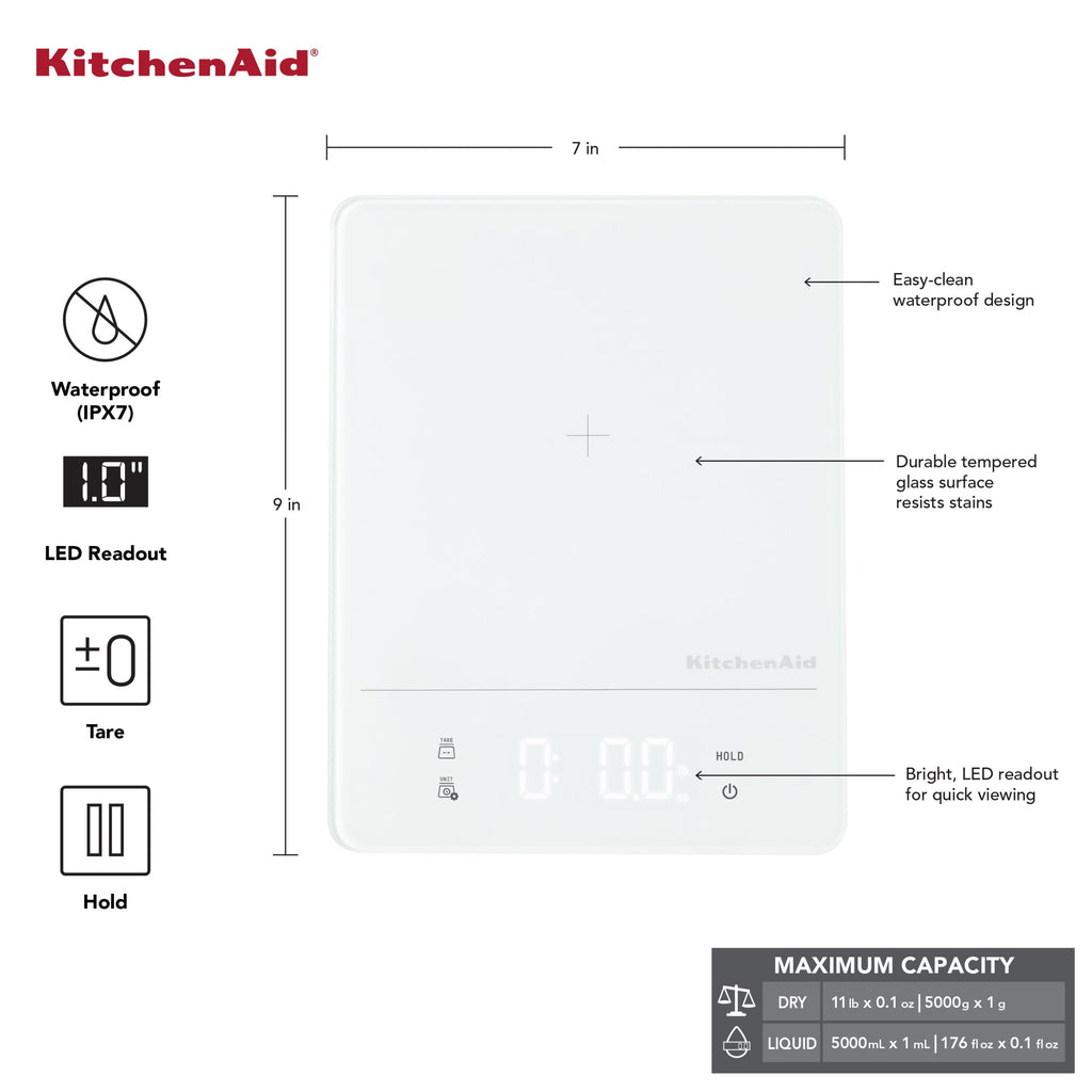 Waterproof Kitchen Scale White