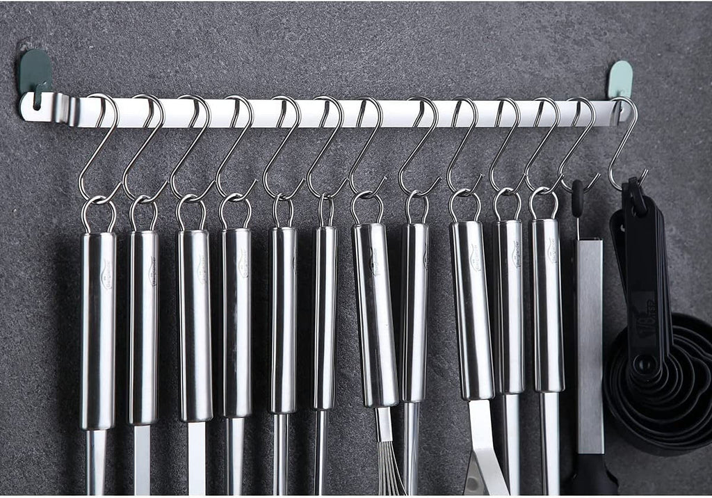 Kitchen Utensils Set 37 Pieces, Stainless Steel Cooking Utensils Set, Kitchen Gadgets Cookwarewith Hooks For H...