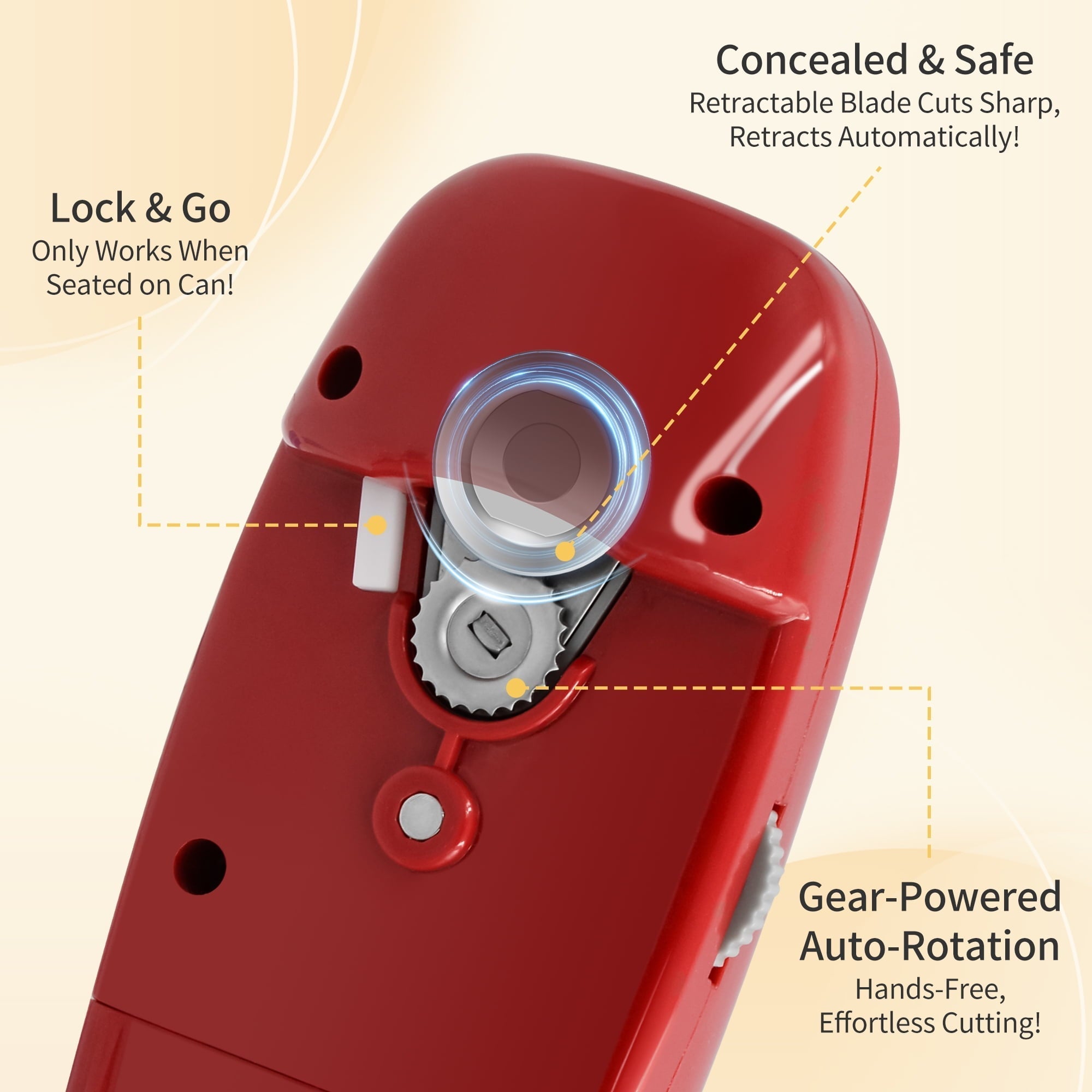 Electric Can Opener, One-Touch, Hands-Free Automatic Can Openers for Kitchen, Smooth Edge Safe for Food Prep...