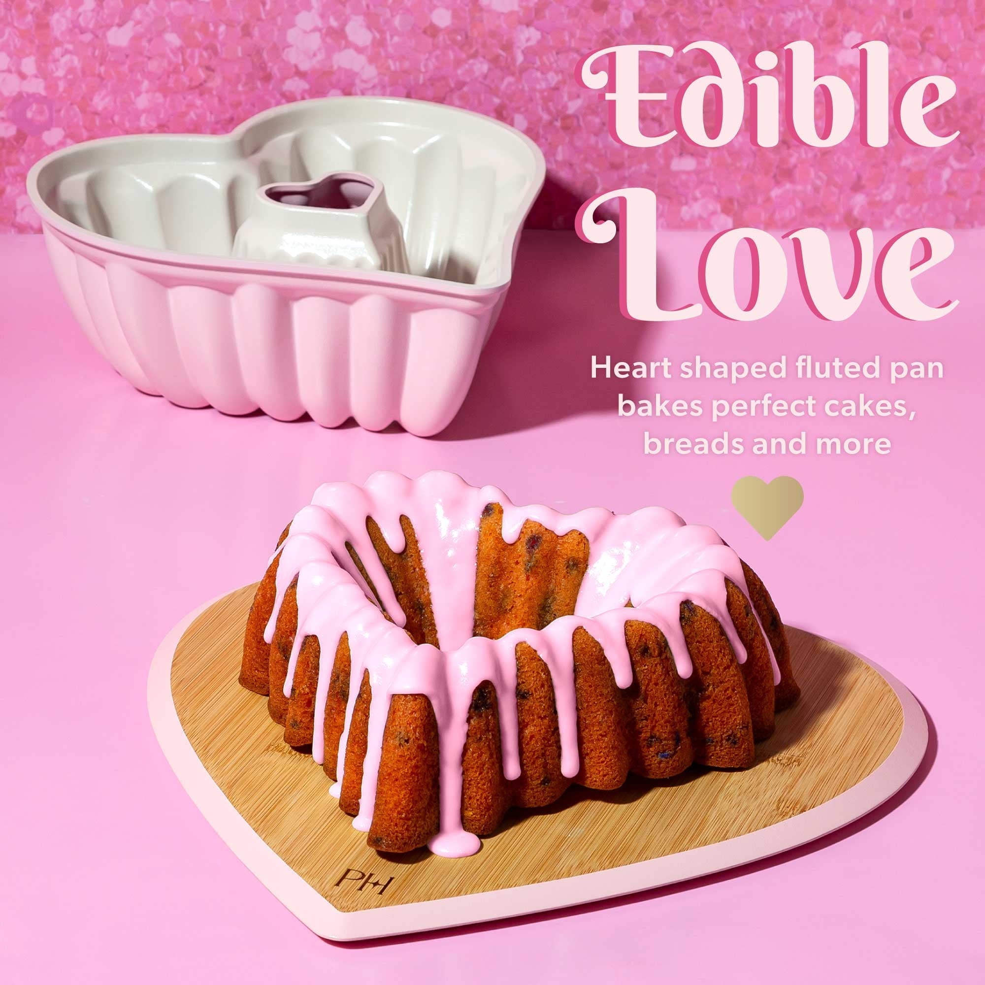 Cake Pan for Baking, Premium Nonstick & Dishwasher Safe, 9.5-inch, Pink