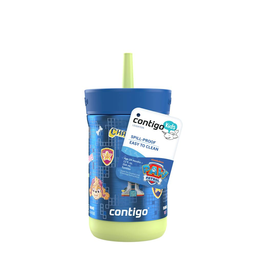 Contigo® Kids Leighton Spill-Proof Stainless Steel Tumbler with Straw, 12oz. - Power Pups Deep Blue