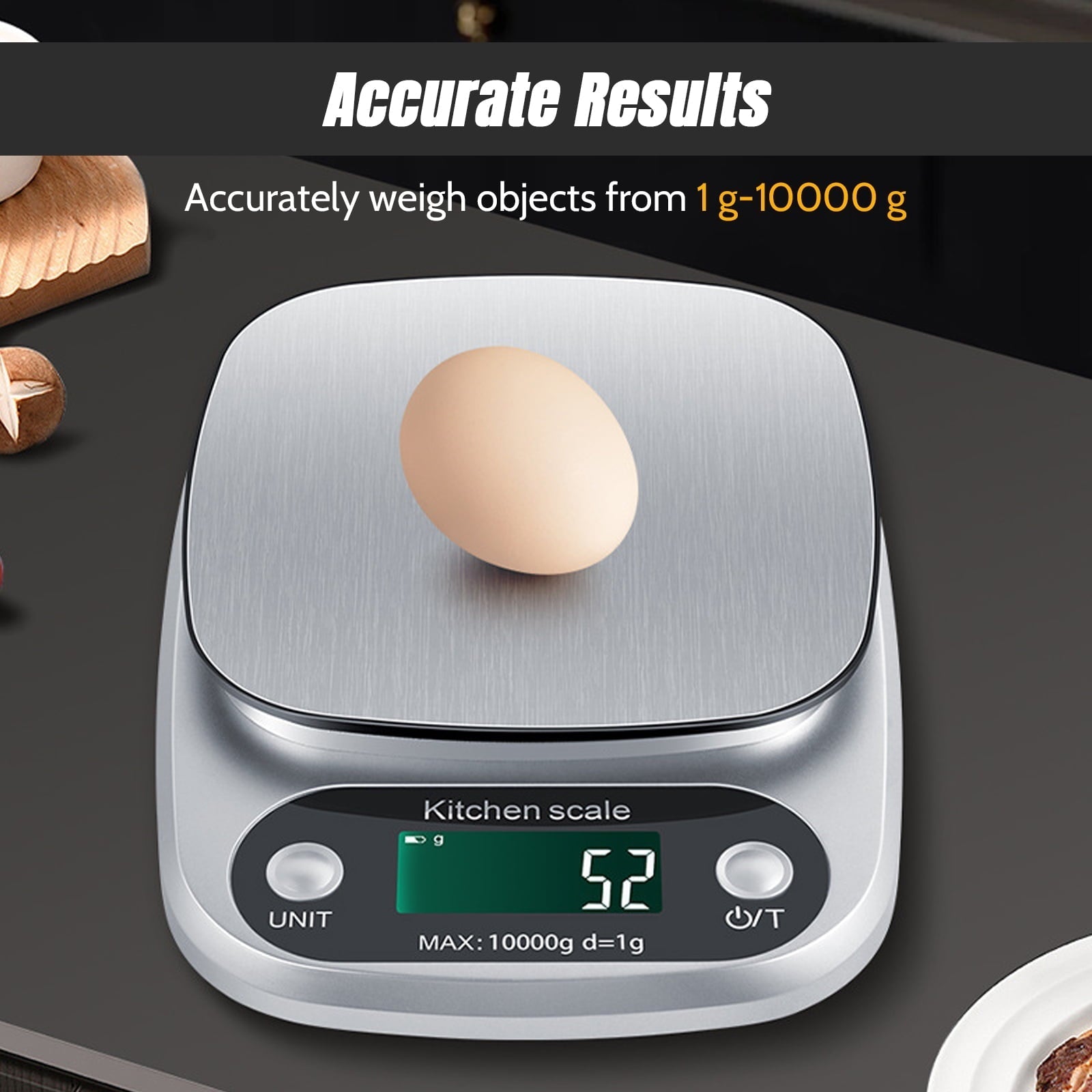 Food Scale, 22 lb Digital Kitchen Scales, Weight Ounces and Grams for Cooking and Baking, 9 Units with Tare Fun...
