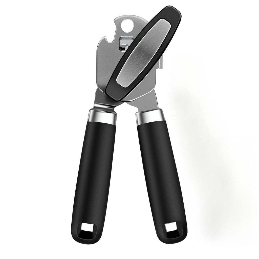 Opener with Bottle Opener, Heavy Duty Manual Opener with With Turn Knob & Soft Handle, for Kitchen Seniors Fr...