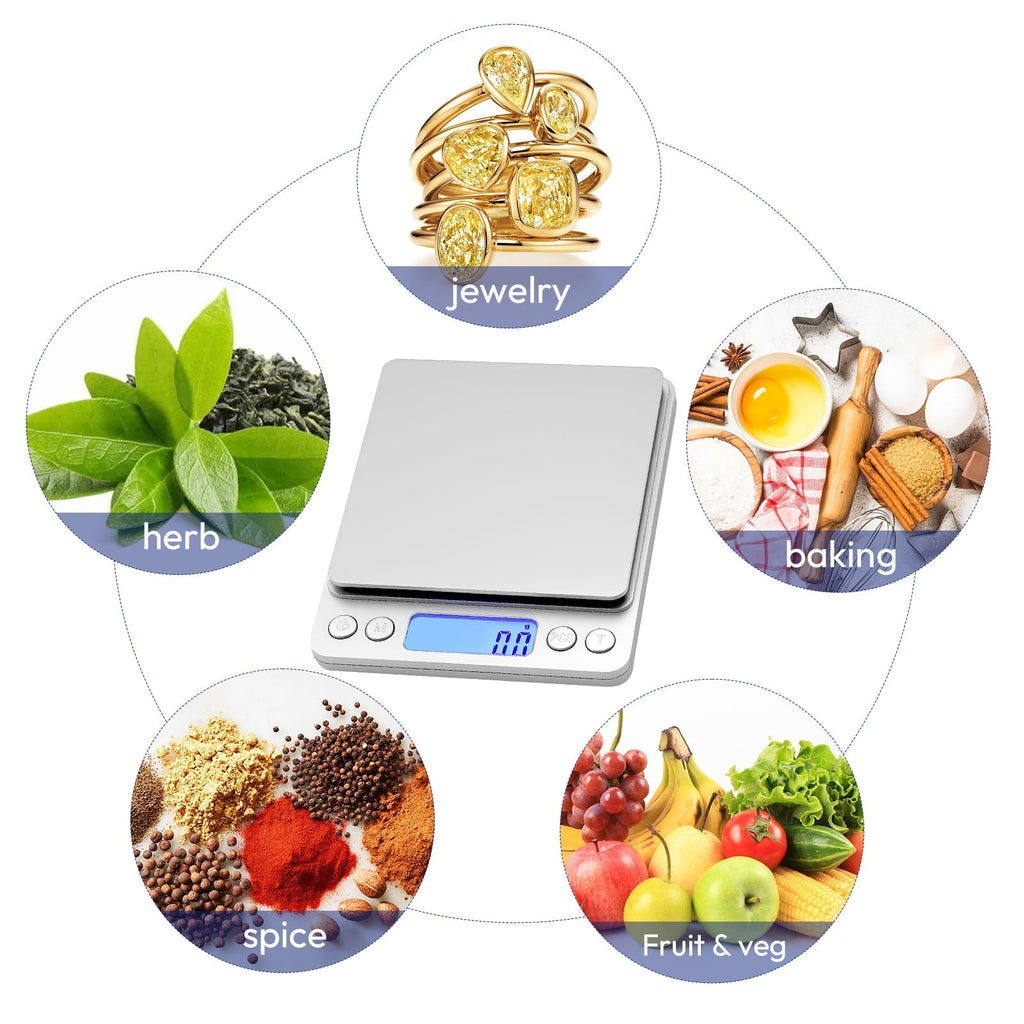 6.6lb/3kg Kitchen Scale, 0.1g Precision Digital Food Scale, for Baking, Cooking, Dieting and Meal Prep, Eas...