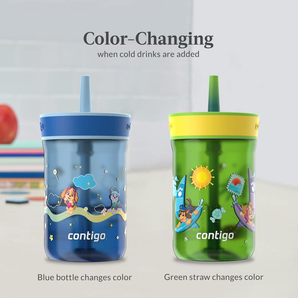 Contigo® Kids Leighton Spill-Proof Tumbler with Straw, 14 oz, 2pk - Cool Lime & Glacier