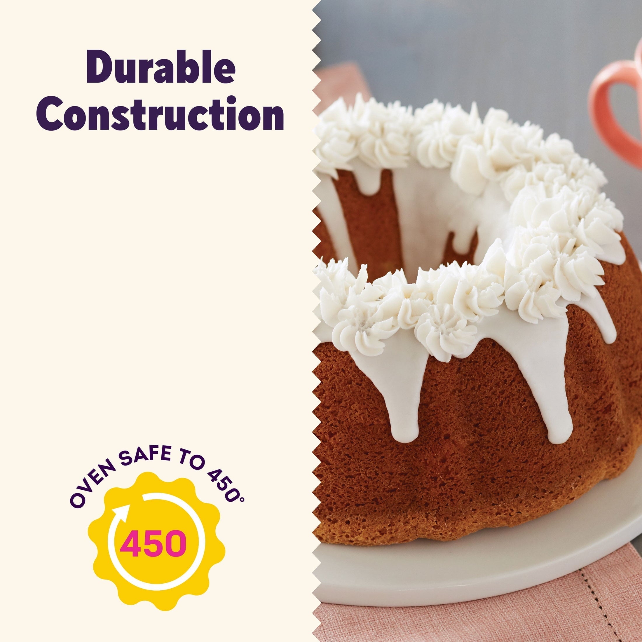 Everyday Non-Stick Bundt Cake Pan 6" Fluted Tube Baking Pan, Packaging May Vary