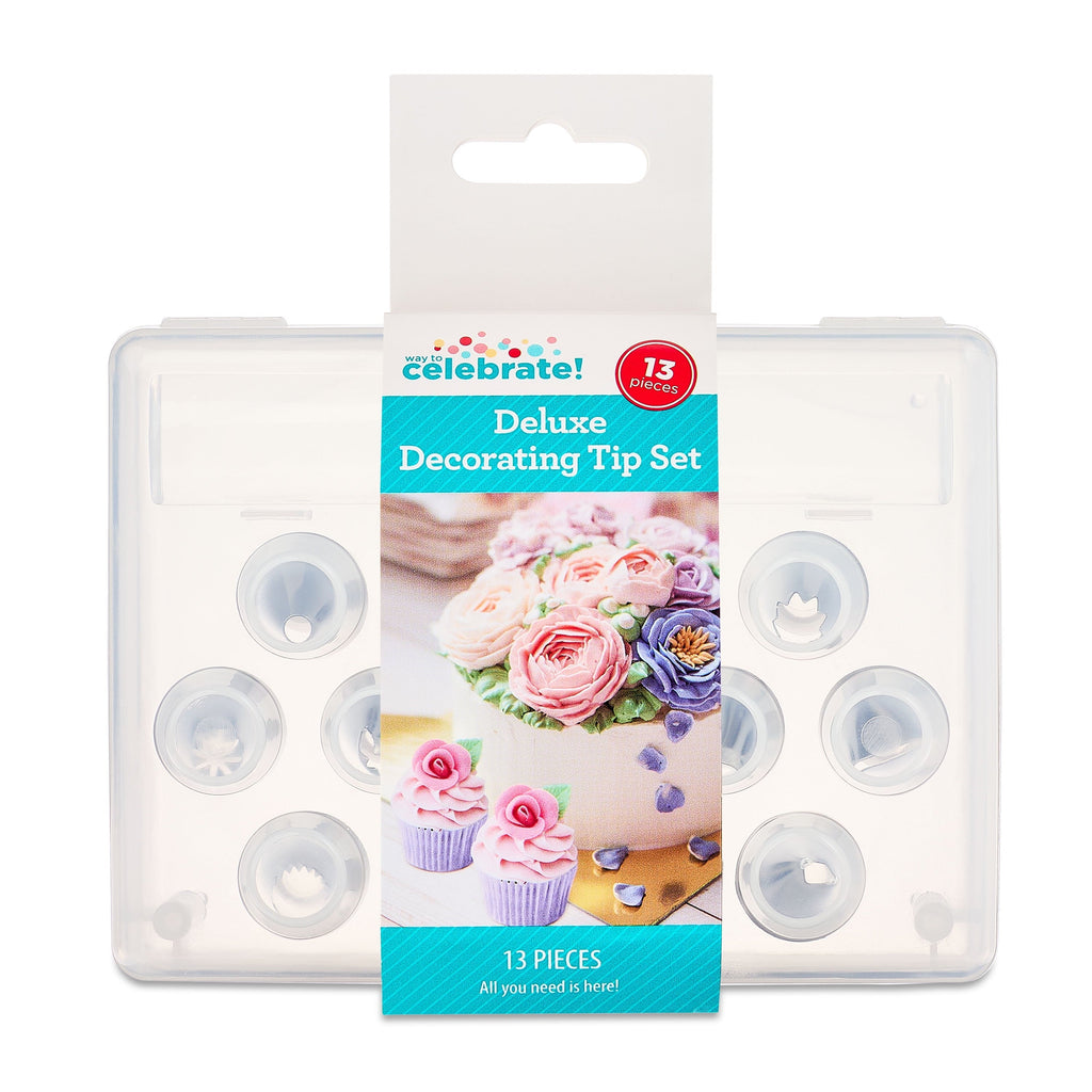 Deluxe Cake Decorating Tip Set, 13 Pieces