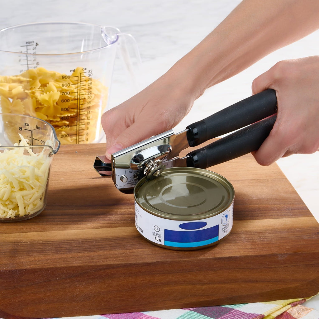 Stainless Steel Comfort Cushion Handle Grip Can Opener, Black
