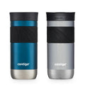 Contigo® Byron 2.0 Stainless Steel Travel Mug with SNAPSEAL™ Lid and Grip, 16oz, 2-Pack - Blueberry & Gold Morel