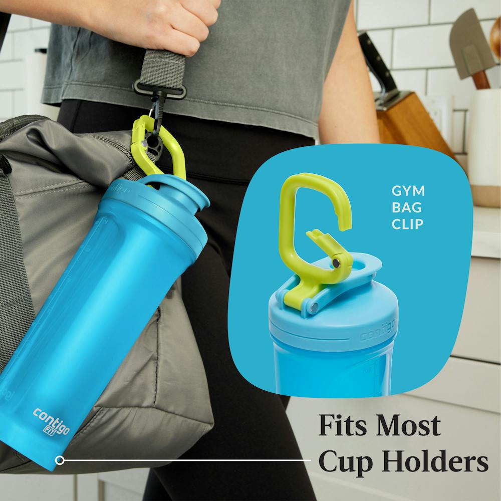 Shake & Go Fit 2.0, Mixer Bottle with Microban, 28oz, Blue Raspberry